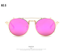 Retro Double Flip Steampunk Sunglasses
