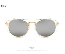 Retro Double Flip Steampunk Sunglasses