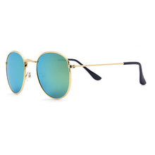 Gold Metal Round Lens Sunglasses
