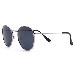 Gold Metal Round Lens Sunglasses