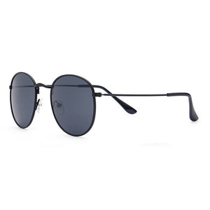 Gold Metal Round Lens Sunglasses