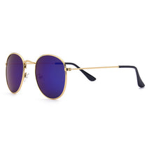 Gold Metal Round Lens Sunglasses