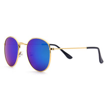 Gold Metal Round Lens Sunglasses