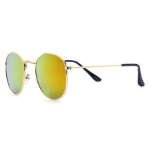 Gold Metal Round Lens Sunglasses