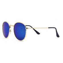 Gold Metal Round Lens Sunglasses