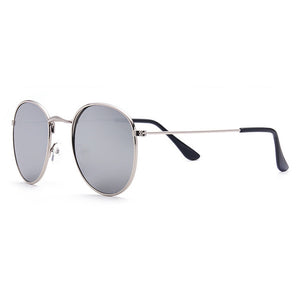 Gold Metal Round Lens Sunglasses